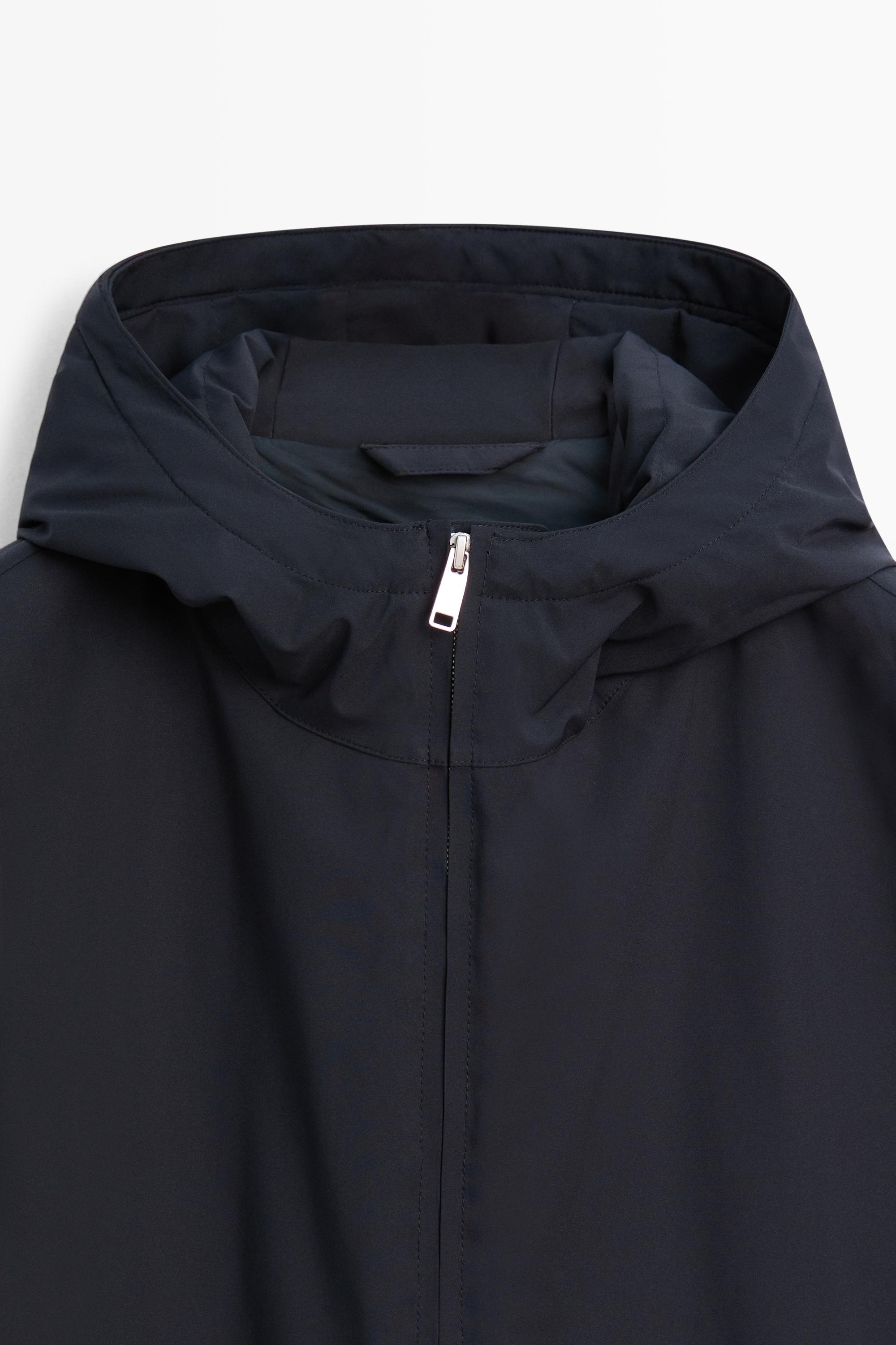 Long quilted hooded parka